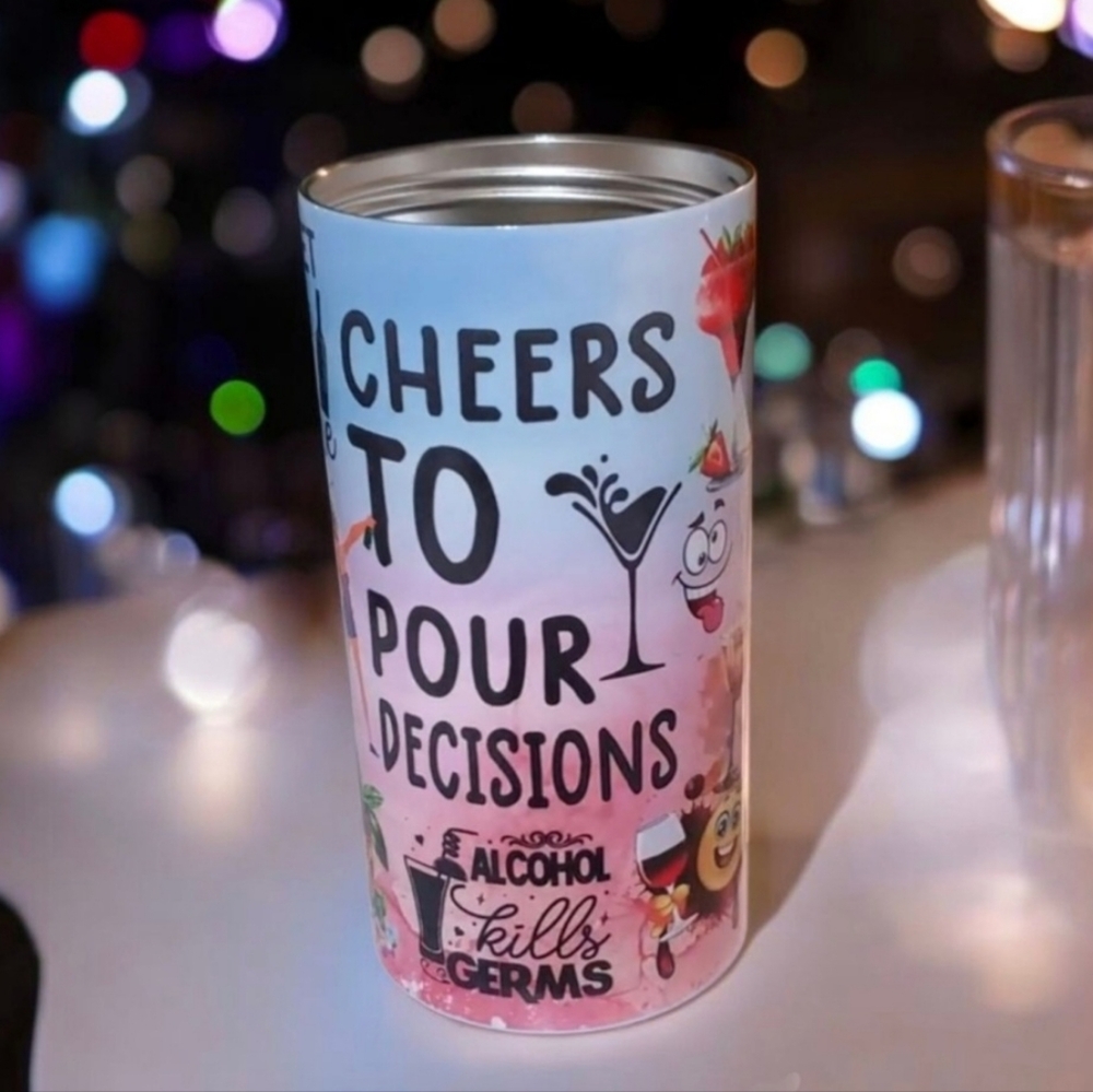 Liquid Therapy Funny Quotes 4 in 1 Can Cooler 14oz Tumbler  🎉sale